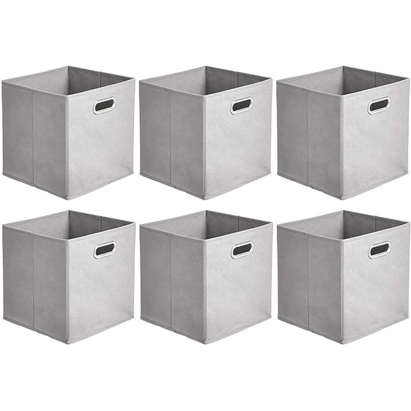 10.5×10.5× 11inch Storage Box 6-Pack Foldable Cube Design Home Wardrobe Storage Organizer Storage Box