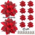 10/5/1pcs 14.5cm Glitter Artifical Christmas Flowers Christmas Tree