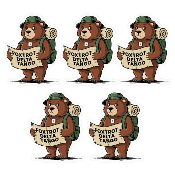 10/5/1pcs Protect Our National Parks Sticker Waterproof Decal National Park Bear Stickers FDT Funny Bear Stickers for Water Bottles Tumblers Laptops Hard Hat Cars Phone Case Decal Decor