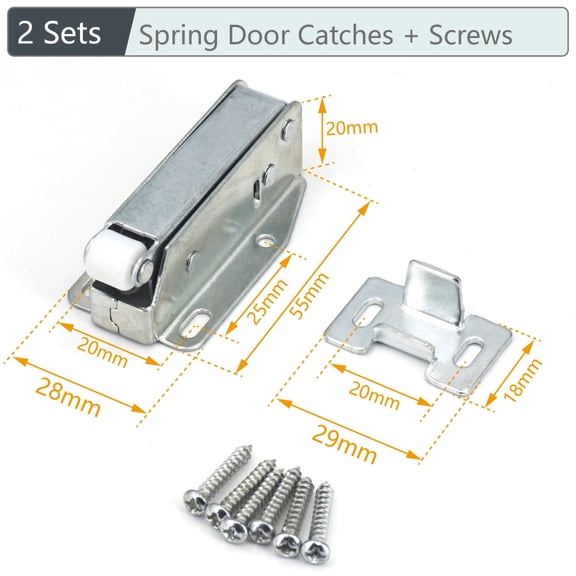 10/5/2 Sets Touch Latch Push To Open Auto Spring Door Catch For Furniture Cupboard Cabinet