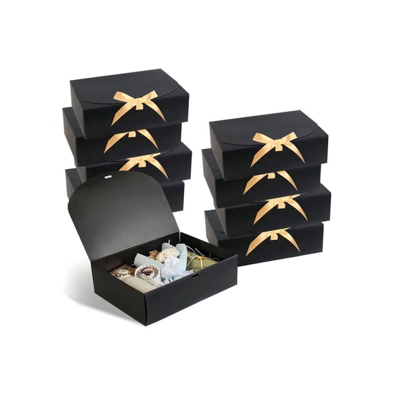 10/5/2PCS Gift Boxes with Lid & Ribbon - White/Black/Pink/Brown for ...