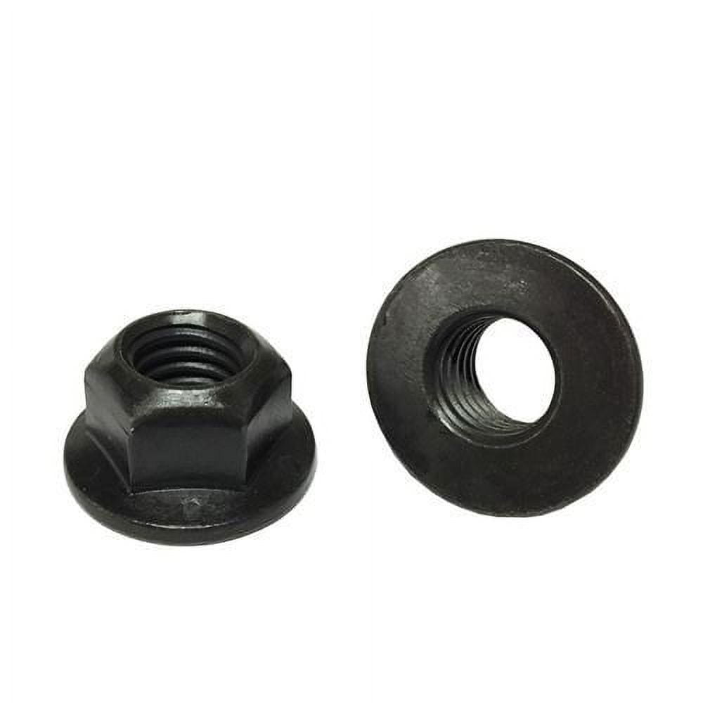 10-Pack 5/8-18 Hex Flange Lock Nuts - Grade G (Grade 8), Prevailing Torque, Phosphate & Oil Coated