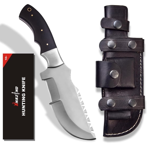 10.5" D2 Tracker Knife with Sheath for Outdoor Use