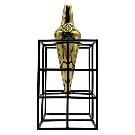 10.5" Decorative Amphora Black Cage