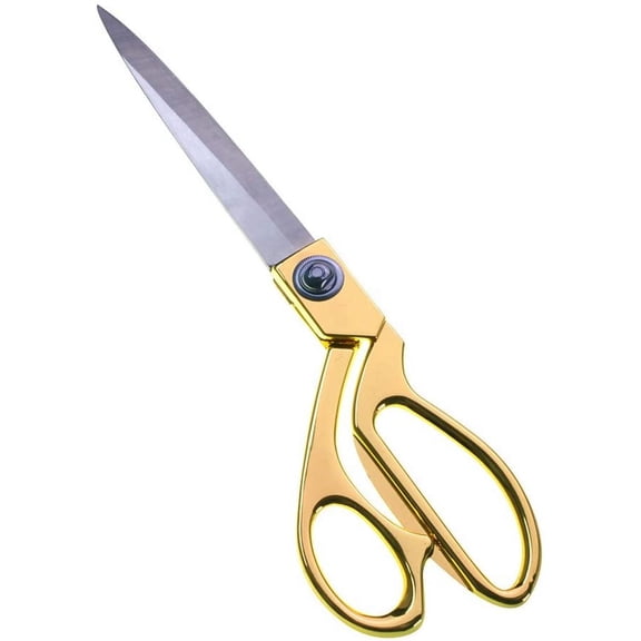 10.5'' Fabric Scissors Stainless Steel sharp Tailor Scissors clothing scissors Professional Heavy Duty Dressmaking Shears Sewing Tailor (Golden)