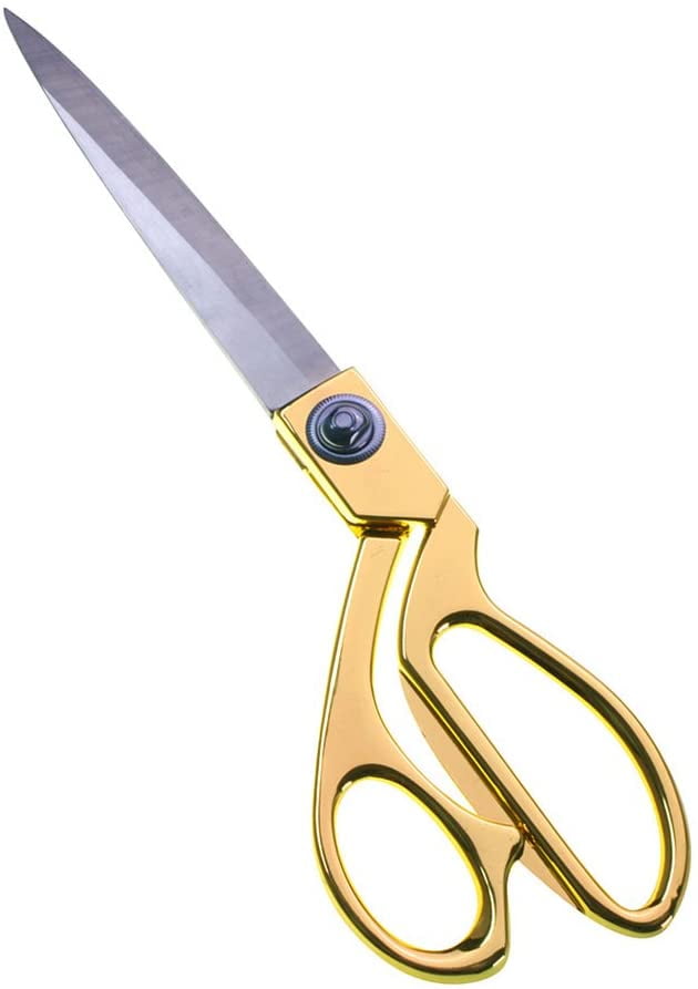 10.5'' Gold Fabric Scissors Stainless Steel Sharp Tailor Scissors Clothing  Scissors 