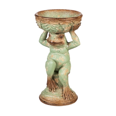 10.5"H Atlas Frog Garden Statuary