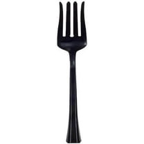 10.5 Inch Black Salad Plastic Serving Fork – Durable Disposable Utensil for Buffet, Salads, Catering, Parties, Events, BBQs & Food Service (3)