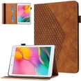 thumbnail image 1 of (10.5-Inch) Galaxy Tab A8 Case 2021 (Model SM-X200 /SM-X205) - Protective Leather/Silicone Composite Cover with [Card Holder], Slim Lightweight Flip Fold Stand Classic Samsung Tablet Case (Brown), 1 of 4