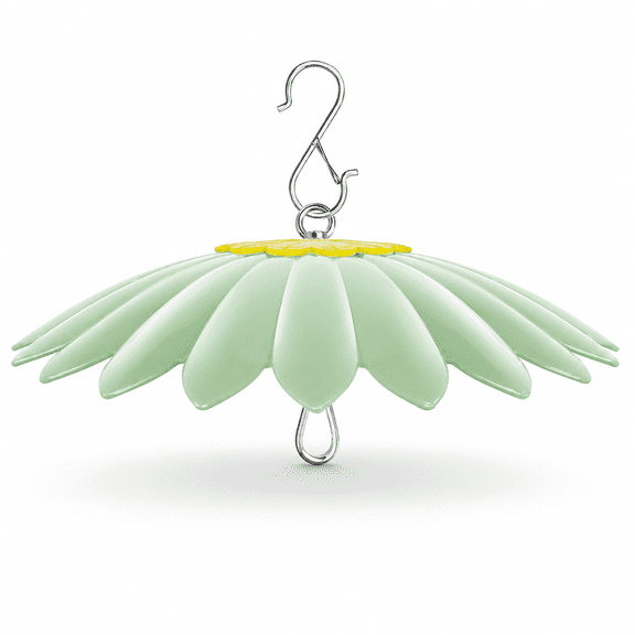 10.5 Inch Hummingbird Feeder Shade Dome Cover Rain Guard Weather For Bird Umbrella House Outdoor Squirrel Flower Design(light Green)