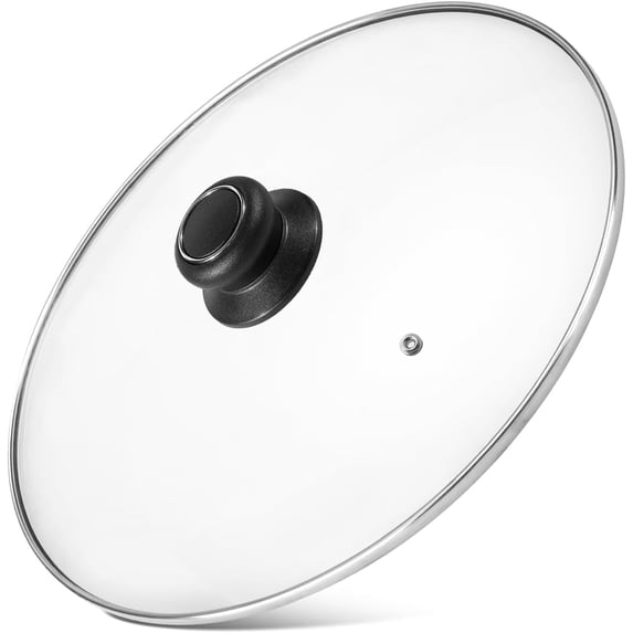 10.5 Inch Pan Lid, Frying Pan Lid, Fry Pan Lid, Skillet Lid, Pan Lid with Handle Compatible with 10-10.7 Inch Kitchen Cookware, Tempered Glass Cover, 10.5"