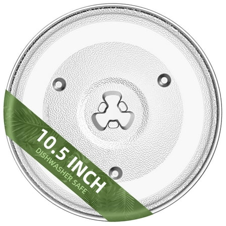 Gemroom 10.5" Microwave Glass Turntable Compatible with Hamilton Beach P90D23AL-R1, GE WB48X26755, 10 1/2 inch Replacement Microwave Glass Plate for Whirlpool WPW10551236