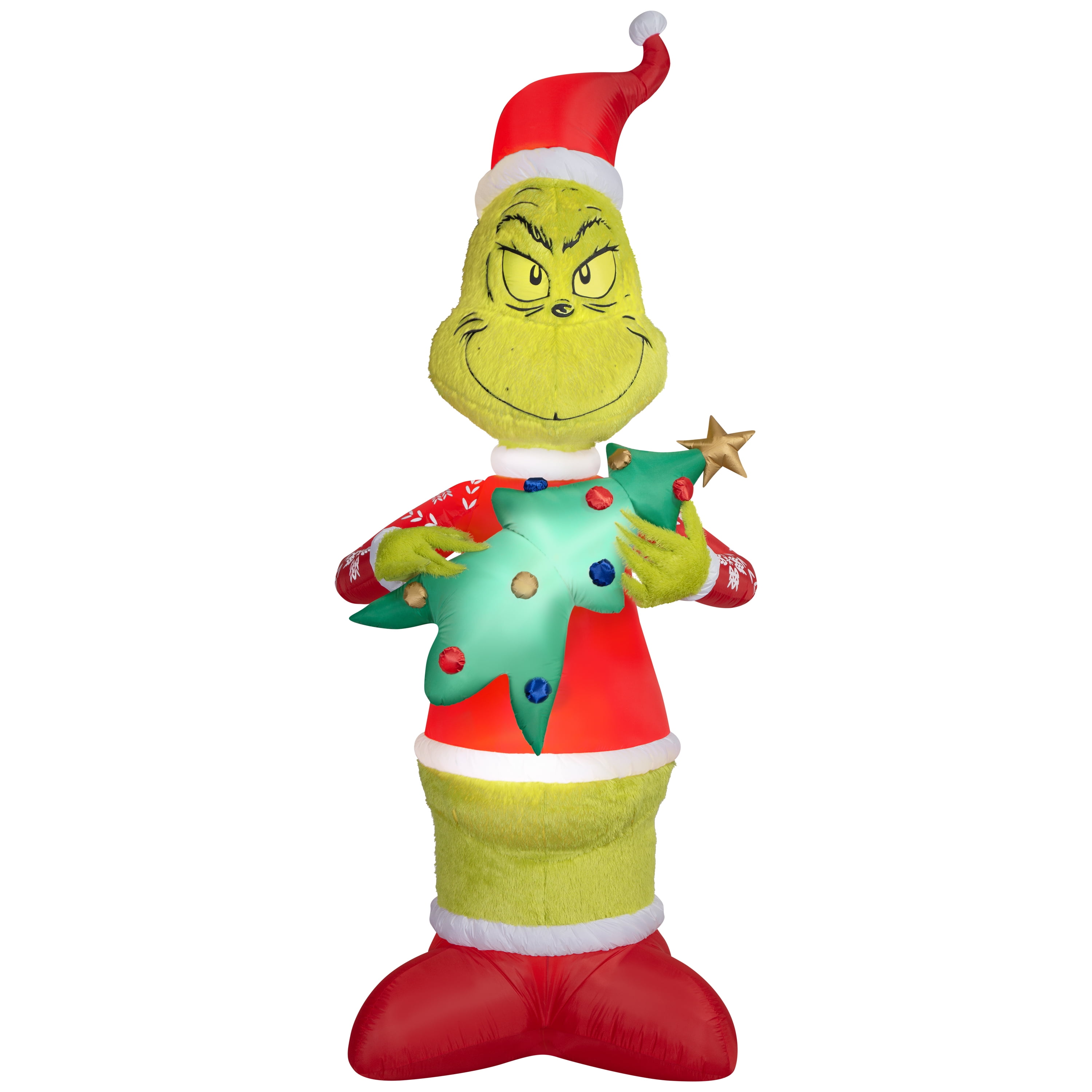 Airblown Inflatable The Grinch and Max in Christmas Present 5.5Ft 65th Anniv selling