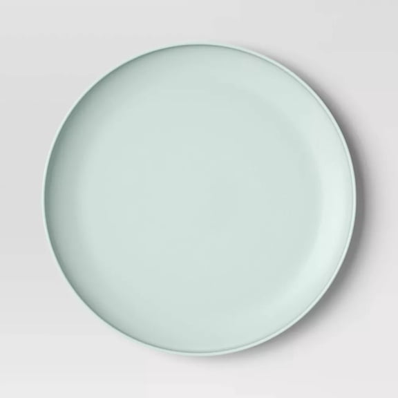 10.5" Plastic Dinner Plate Mint Microwave & Dishwasher Safe, Recycled Material