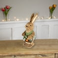 thumbnail image 1 of Northlight 10.5" Sisal Easter Bunny Rabbit Spring Figure with Carrot Basket - Brown/Green, 1 of 6