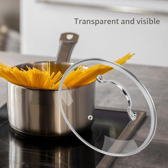 10.5" Tempered Glass Pan Lid with Steam Vent, Thickened to 4mm and Dishwasher Safe and Oven up to 480, Universal Lid Fit for Cast Iron Skillets, Frying Saute Pan, Cooking Pot