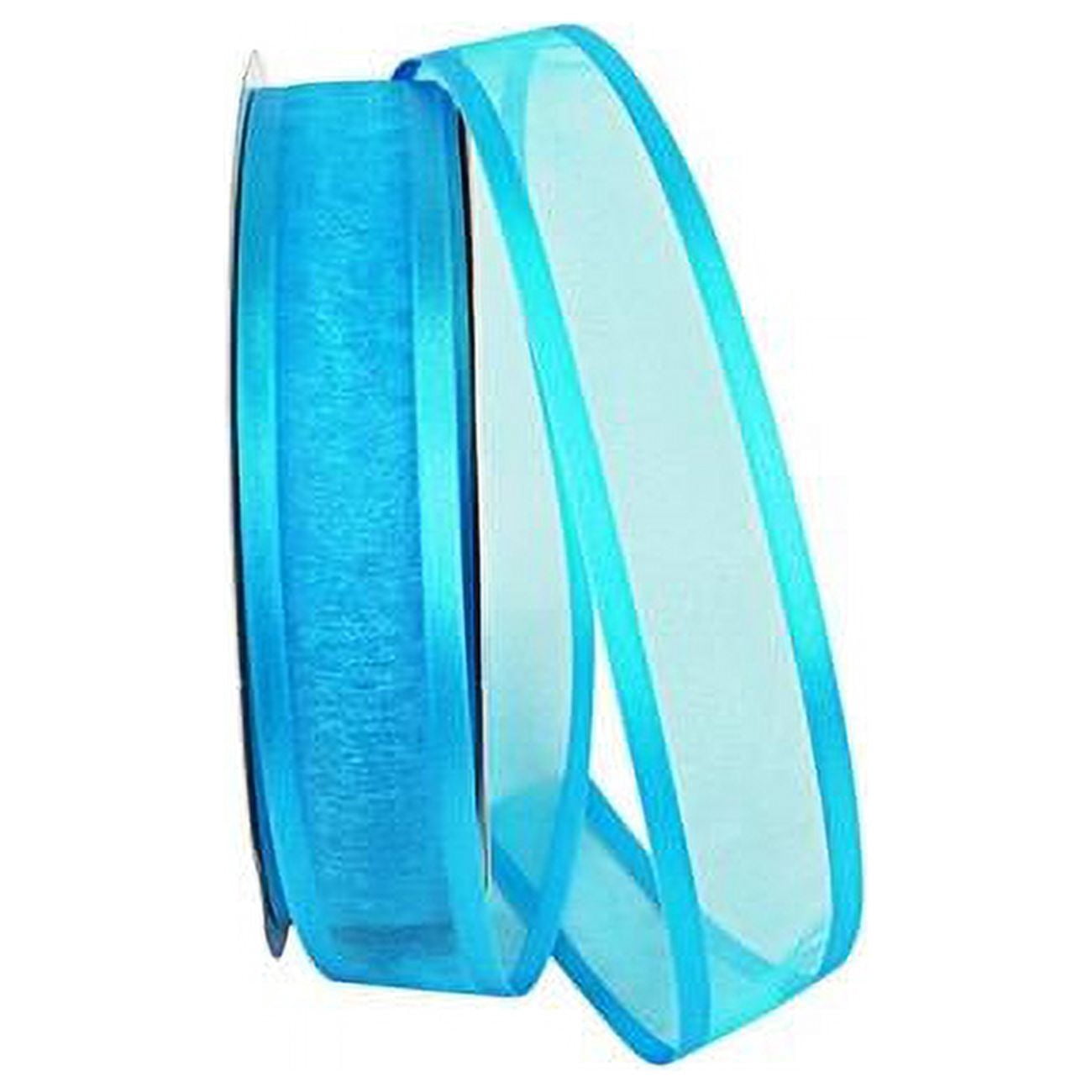 Turquoise Ribbed Ribbon 10.5 in. 100 Yards Sheer Satin Edge Value Ribbon, Turquoise - Walmart.com