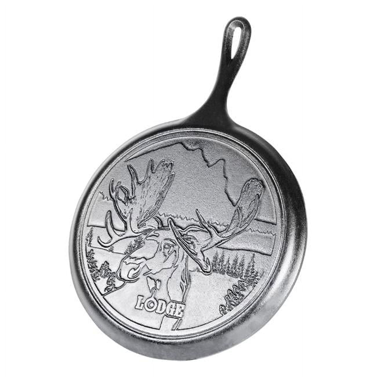 Wildlife Series Black Cast Iron Moose Griddle, 10.5 Inch