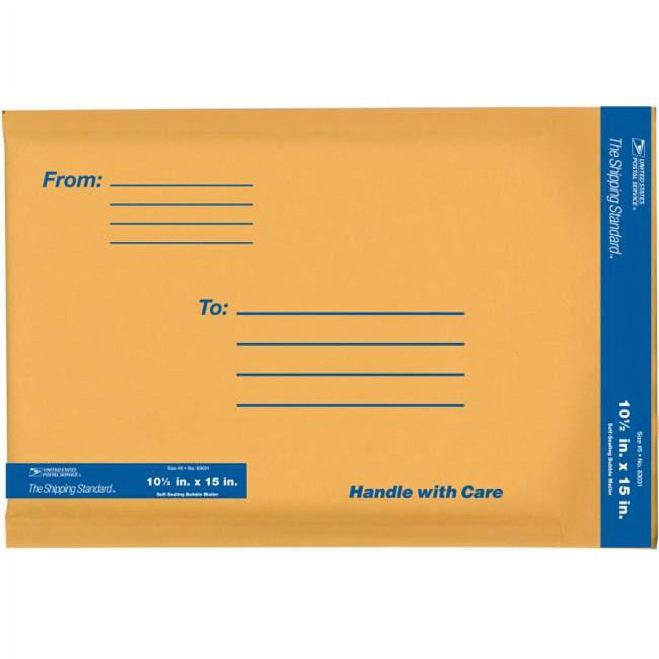 10.5 in. x 15 in. Kraft Manila USPS Padded Mailers