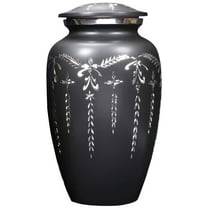 Handcrafted Aluminum Urn - Decorative Memorial Holder for Ashes and Remembrance (Graphite & Metallic Mist)