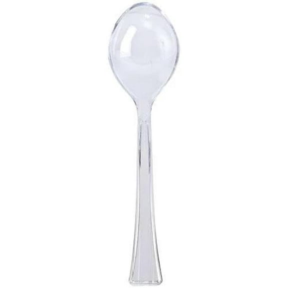10.5 inch Clear Salad Plastic Serving Spoon – Durable Disposable Utensil for Buffet, Salads, Catering, Parties, Events, BBQs & Food Service (9)