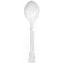 10.5 inch White Salad Plastic Serving Spoon – Durable Disposable Utensil for Buffet, Salads, Catering, Parties, Events, BBQs & Food Service (3)