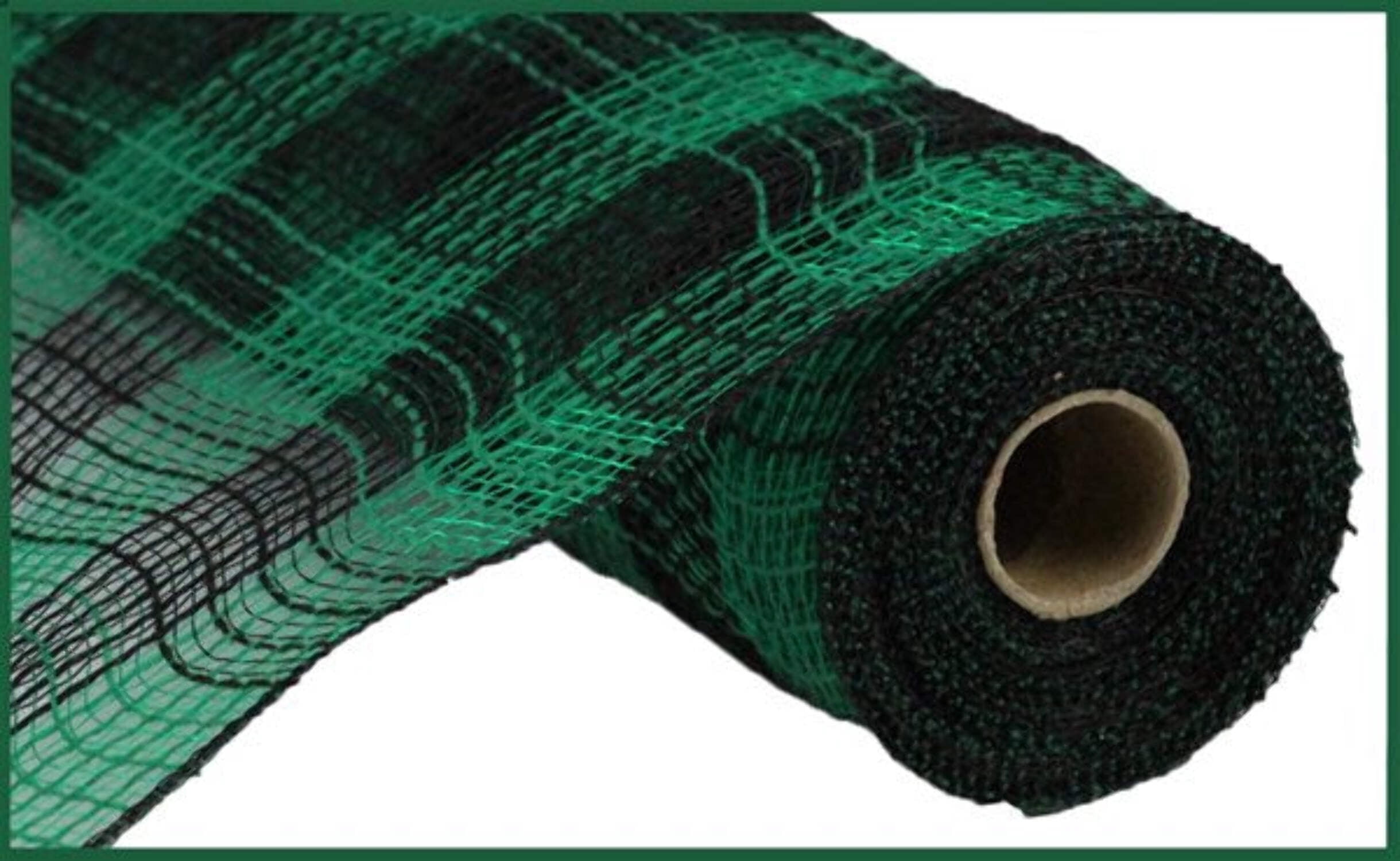 10.5 inch x 30 feet (10 Yards) Poly Faux Jute Small Check Mesh Ribbon ...