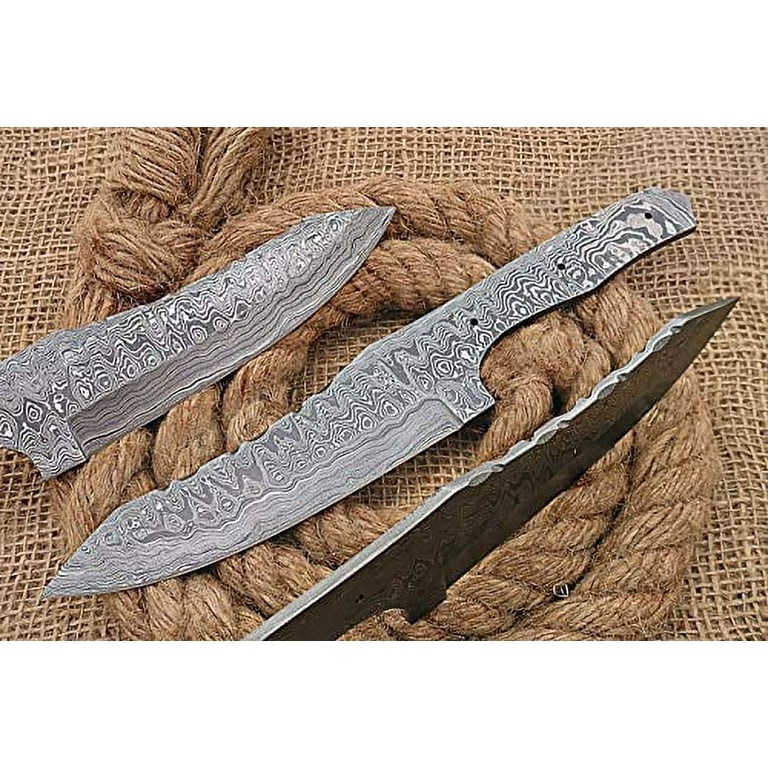 10.5 inches Long Damascus Steel Nessmuk Blade Skinning Knife, Knife Making  Supplies, Hand Forged rain Drop Pattern Damascus Steel Blank Blade Hunting  Knife, 5.25 Cutting Edge, 4.5 Scale Space 