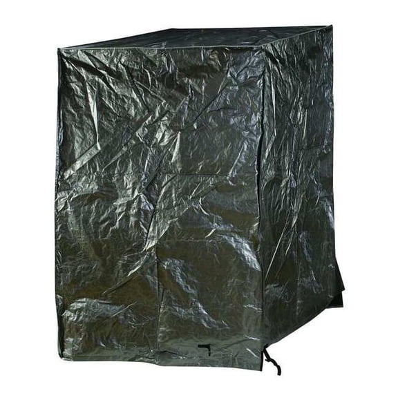10.5 mil Black, Silver Pallet Cover Tarp, 36 in W, 72 in D, 48 in L