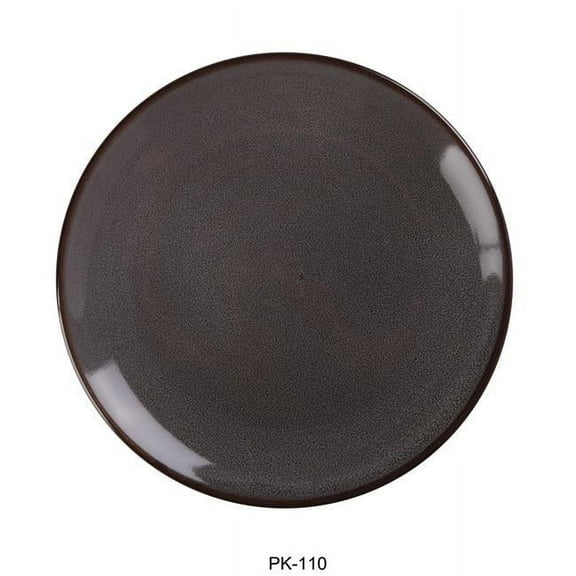 10.5 x 1 in. Peacock Coupe Plate, Gray - Pack of 12