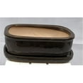 thumbnail image 1 of 10.5 x 8.25 x 3.5 in. Ceramic Bonsai Pot, Bronze - Rectangle, 1 of 1