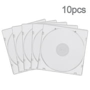 10/50/100Pcs 0.2in Thickness Slim Single Clear PP Poly CD Case Blank Disc Replacement Cover Plastic, CD Storage Case