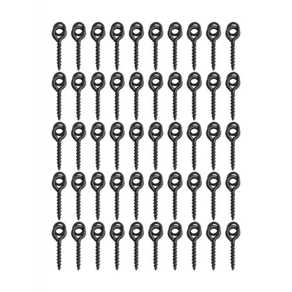 10/50/100Pcs/Set Metal Fishing Bait Screws 15Mm 2 Styles Black Boilie Screw Rig Fishing Screw Pin Crank Hook Fishing Tackles,Ring