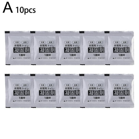 10/50 Pack Poo Urine Powder Portable Toilet Absorbent Gel for Potty Bags Emergencies Outdoor Hiking