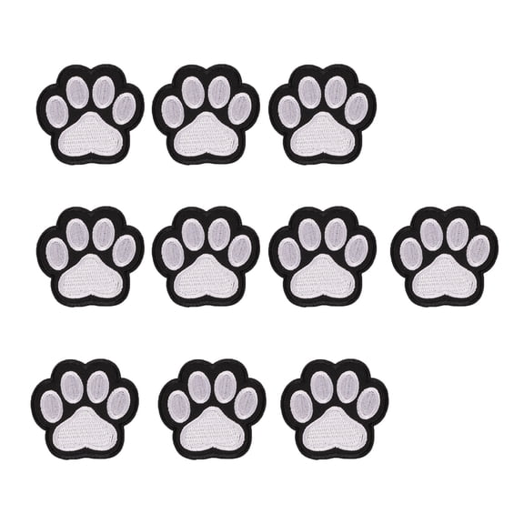 10/50 Pcs Small Repair Patches Iron on Embroidered Patches Paws Sew On Decorative Appliques for Clothes Hat