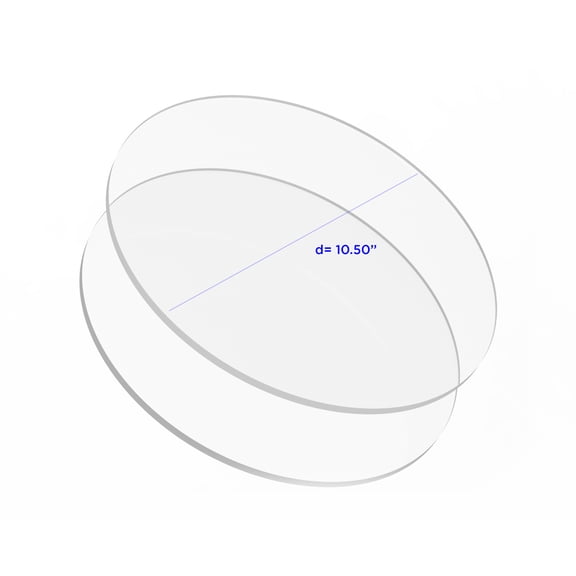 10.50 inch Lacupella Acrylic Round Cake Disks Set of 2 (0.18 or 3/16 inch thick) - Great for Serving Bake Goods and Art Craft Project