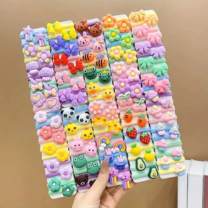 10/50pcs Children's Cute Rubber Band Girl's Rubber Band High Elastic Durable Hair Accessories Do not Hurt Hair Small Scrunchie
