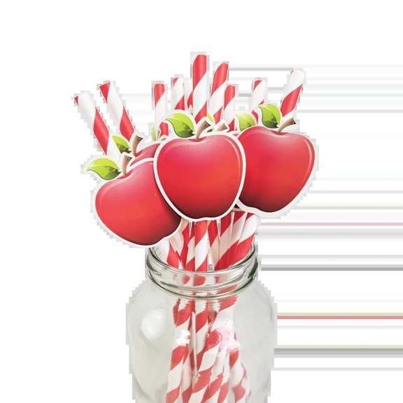 10/50pcs Fruits Paper Straws Juice Smoothies Drinking Straws Summer Pool Party Wedding Baby Shower Birthday Party Decor Supplies