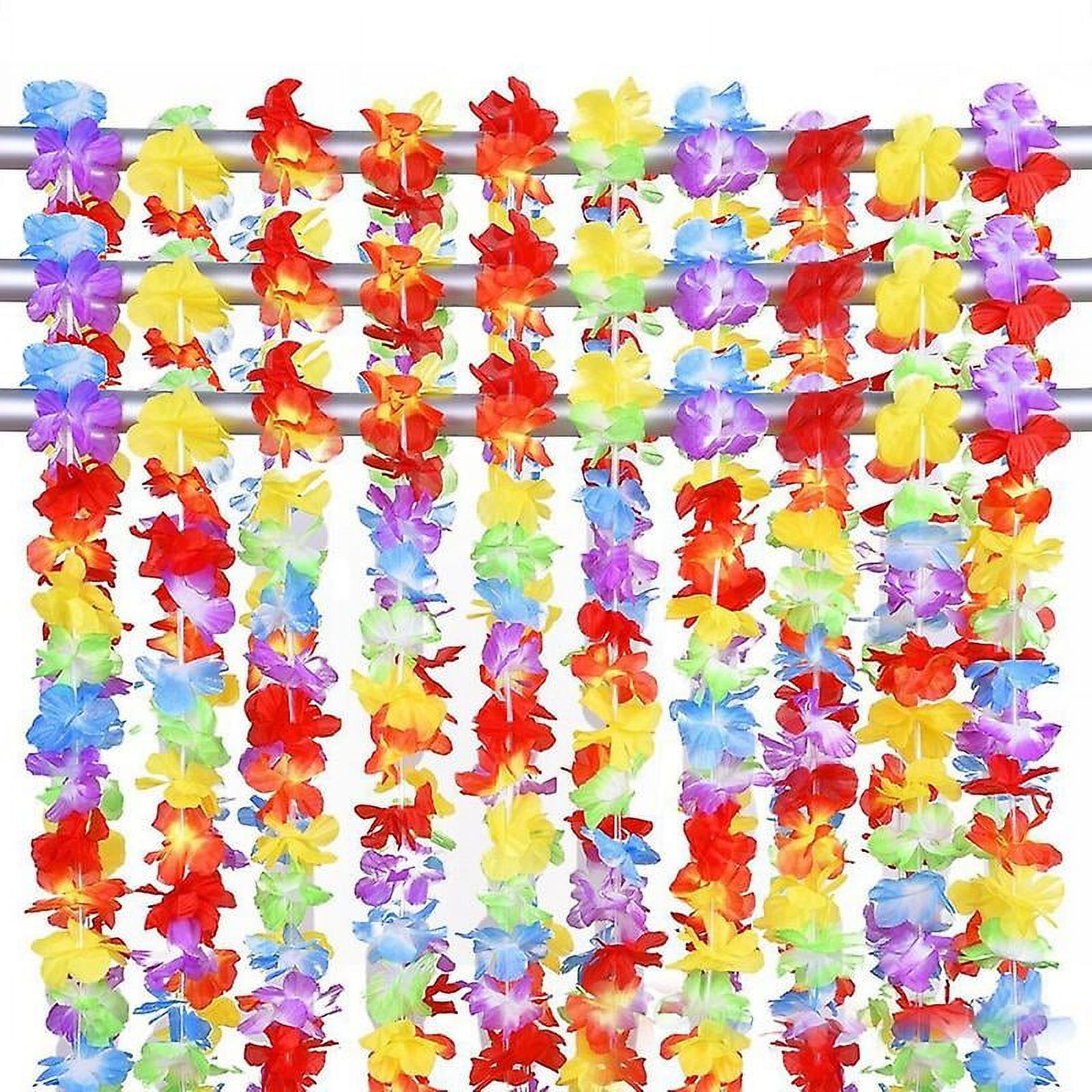 10/50pcs Hawaii Party Leis Flower Hawaiian Necklace Fancy Dress Party Hawaii Beach Fun Leis
