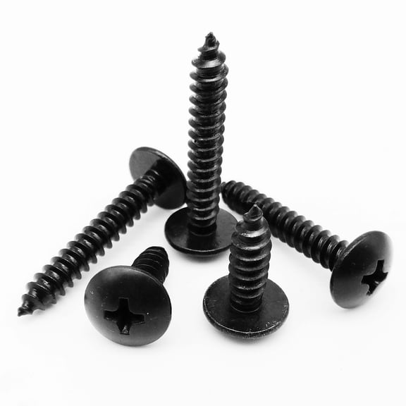 10/50pcs M2.2 M2.9 M3.5 M3.9 M4.2 M4.8 Black 304 Stainless Steel Cross Large Round Truss Head Self Tapping Wood Screw