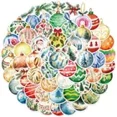 thumbnail image 1 of 10/56Pcs Cute Color Christmas Ball Lamp Stickers Kids Toy Diy Window Refrigerato, 1 of 3
