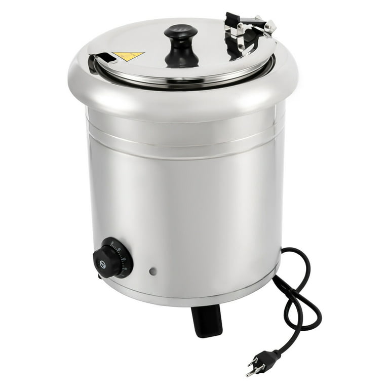 10.57qt Commercial Stainless Steel Electric Soup Warmer Pot Soup Kettle  Countertop Food Soup Warmer for Home, Catering, Restaurants- 400w 110V