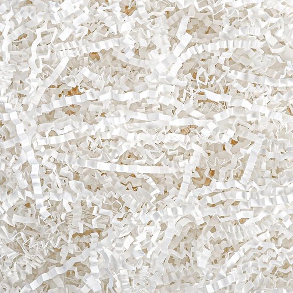 10.58oz/300g Crinkle Cut Paper Shred Filler, White Shredded Paper for Baskets