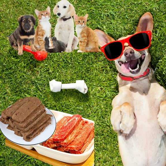 10.58oz/300g Snowflake Beef/Chicken Cubes/Slices, Chicken Salmon/Pumpkin Slices,Natural Ingredients, Natural Dog Treats, Healthy, Easily Digestible, And High Protein, Low Fat