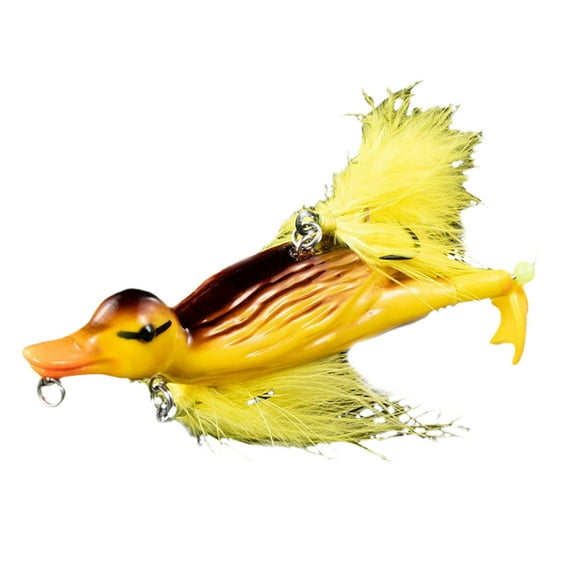 10.5CM/28G Hard Duck Fishing Lure with Feather Hook Movable Feet Bionic Artificial Bait Freshwater Saltwater Fishing Accessories