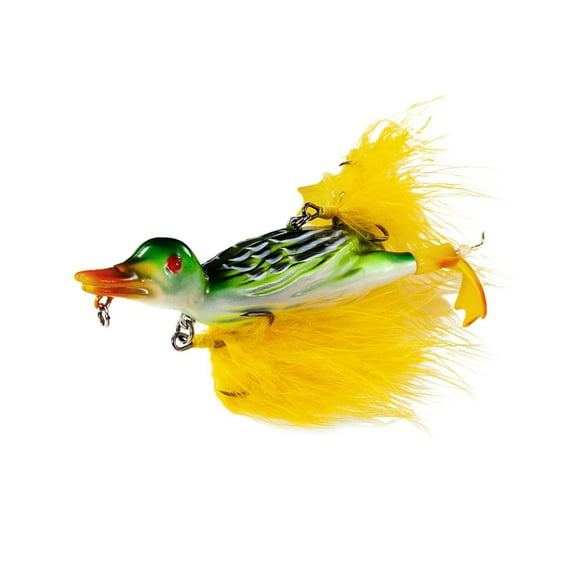 10.5CM/28G Hard Duck Fishing Lure with Feather Hook Movable Feet Bionic Artificial Bait Freshwater Saltwater Fishing Accessories
