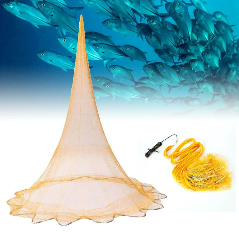 10.5FT Yellow Fishing Net Nylon Monofilament Fish Mesh for American  Saltwater Bait Trap Fish 03.9 Mesh Size 
