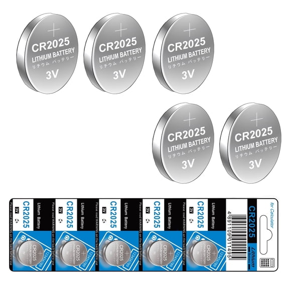 10/5PCS CR2025 Coin Cell Batteries User Friendly Stable Power Button for Clocks Watch Gaming Controllers