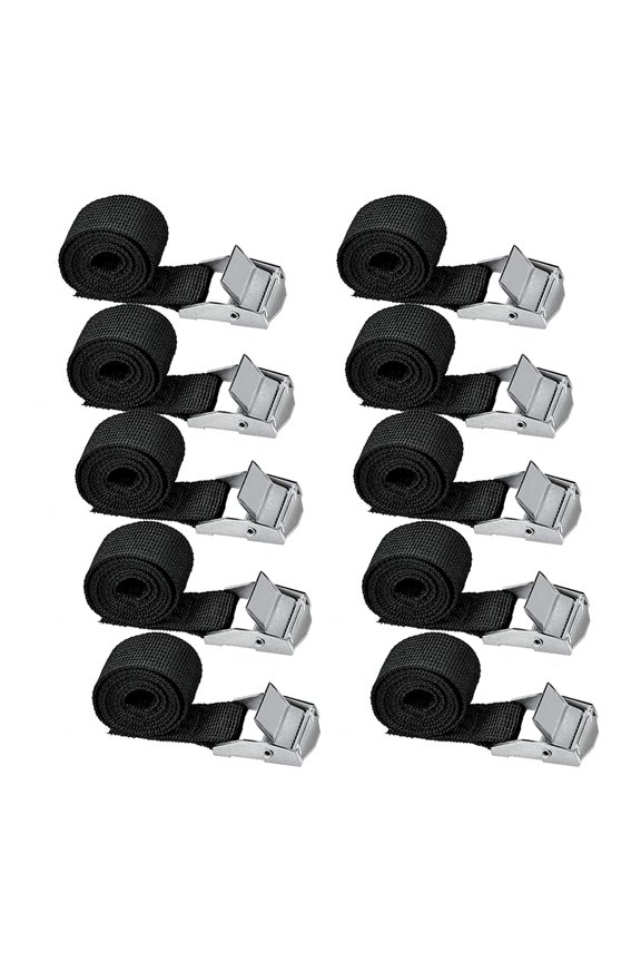 10/5Pack Lashing Straps 0.1 Width Fastening Belts with Zinc Alloy Buckle Strong Strength for Travel Outdoor Sport