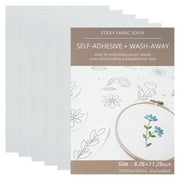 10/5Pcs Sticky Water Soluble Embroidery Stabilizer Self Adhesive Wash Away Stabilizer Printable Paper Stabilizer for Print or Draw Patterns Hand Machine Embroidery